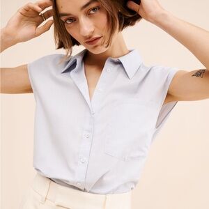 The Bennet Button down Shirt Muscle Tank Edition by Maeve